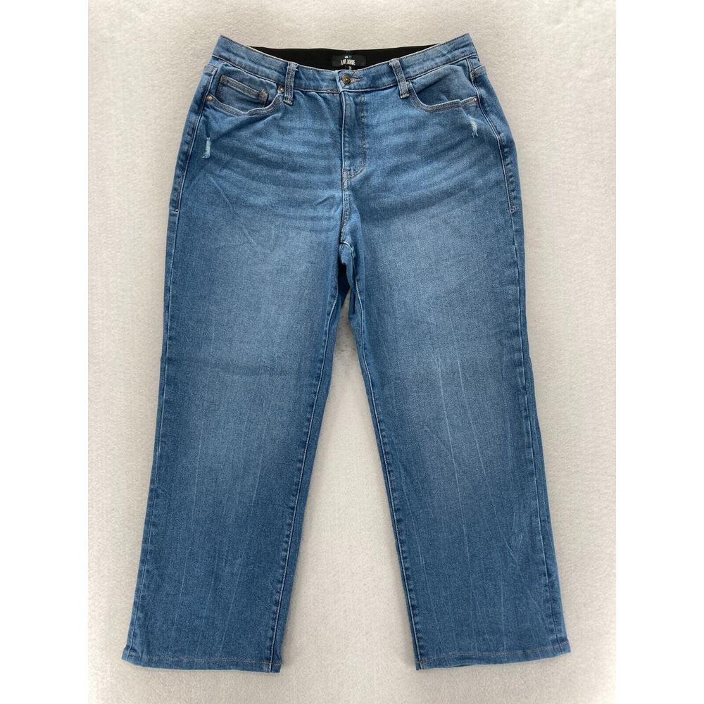 LuLaRoe‎ With Love Jeans Women's 30 Straight Leg Medium Blue Stretch Denim Pants